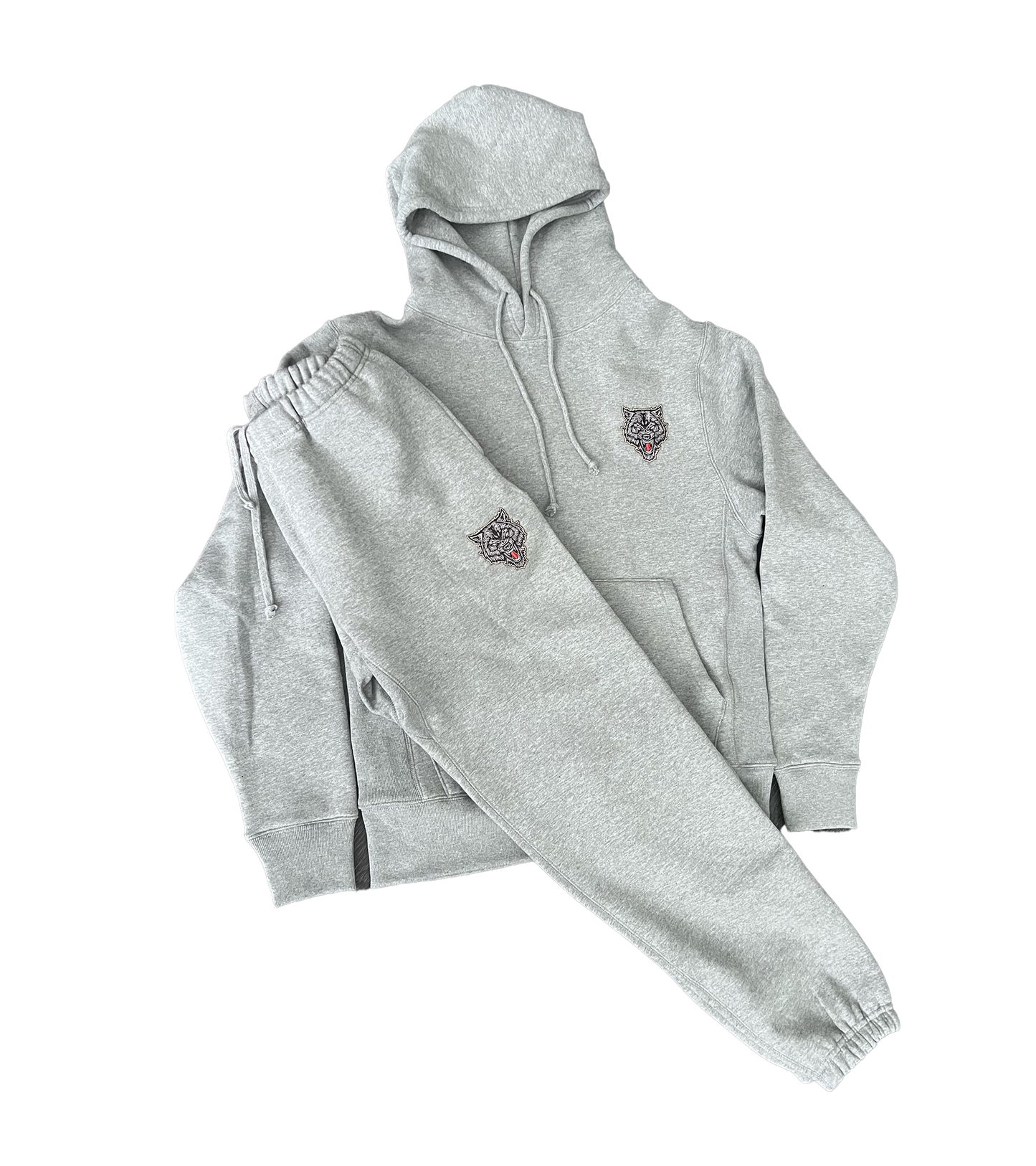 ESSENTIAL WOLF PATCH SWEATSUIT (GREY)